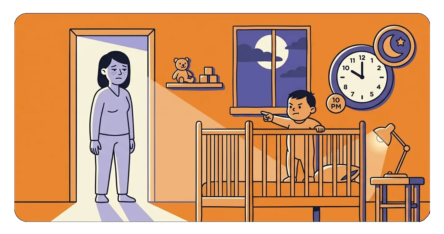 A toddler sleeping peacefully in bed