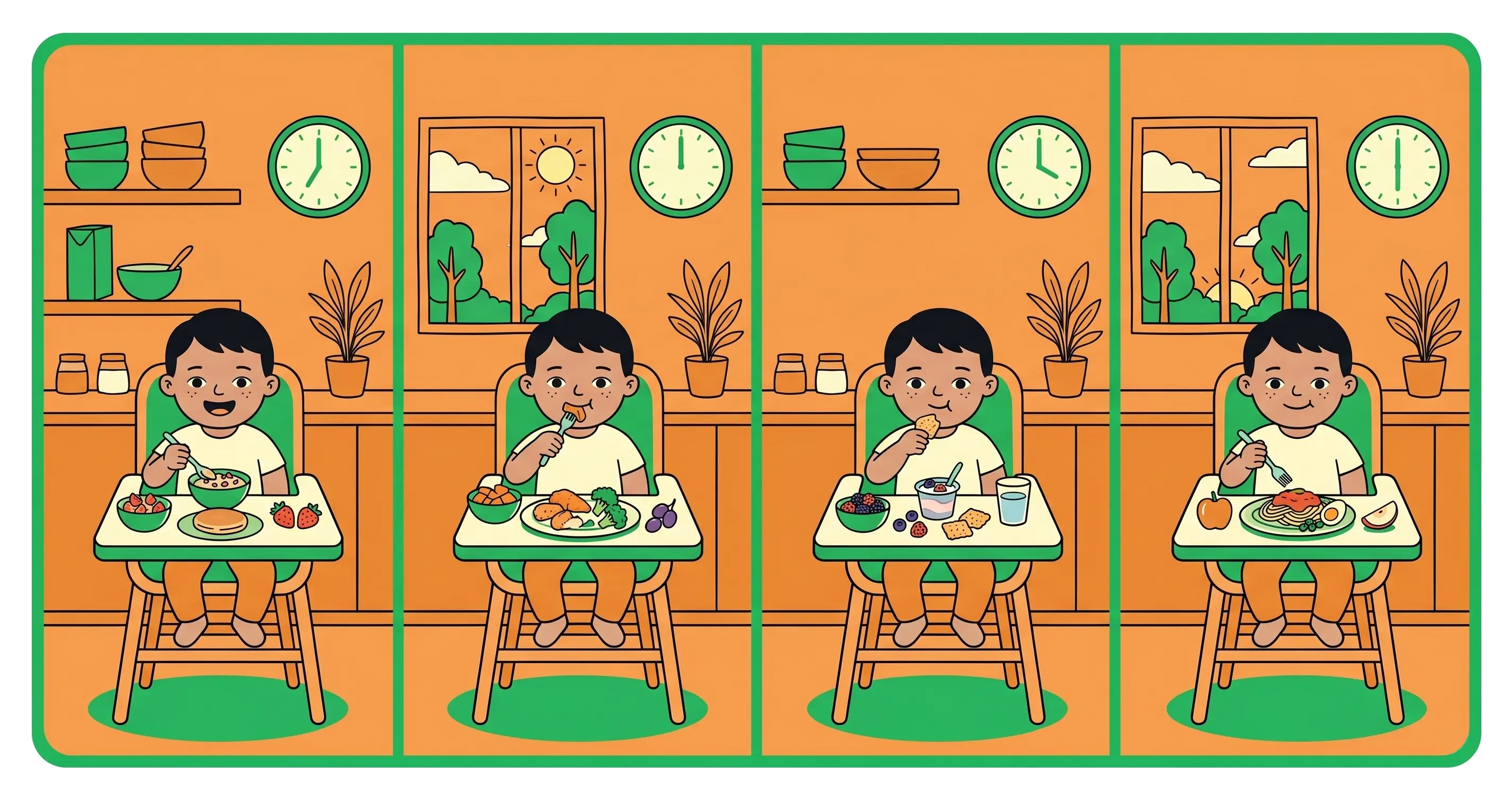 Image of a balanced meal for a toddler